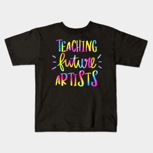 Teaching Future Artists Retro Teacher Groovy Men Women Kids T-Shirt